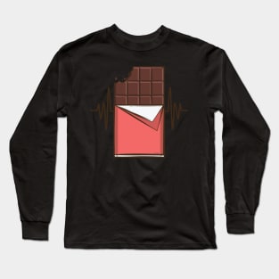 Cocoa Chocolate Heartbeat Tshirt Long Sleeve T-Shirt